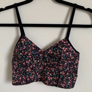Floral bustier top/bralette